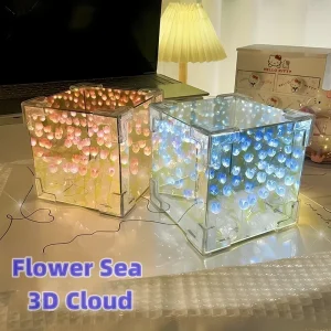 3D Cloud Tulip Mirror Lamp