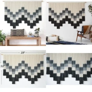Fiber Macrame Wall Hanging 57" W x 35"