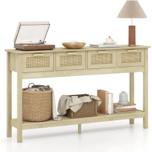 Narrow Table 55" Drawers