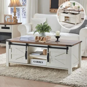 Lift Top Table with Slide Door