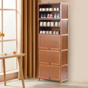 10-Tier Bookshelf with Doors